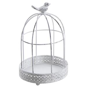 Photo ACA1180 : White vintage metal round cage