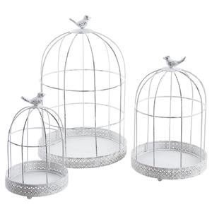 Photo ACA119S : White vintage metal cages