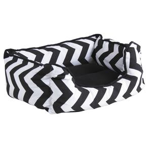 Photo ANI1450C : Panier pour chien en coton zigzag