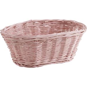 Photo CBA1430 : Pink lacquered willow bread basket