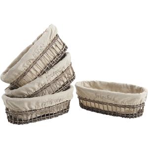 Photo CBA2150J : Grey willow bread basket