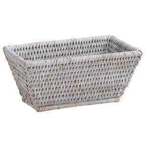 Photo CBA2470 : White painted rattan banneton