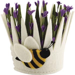 Photo CCF1600 : Felt basket with bee