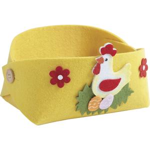 Photo CCF1880 : Felt basket with hen