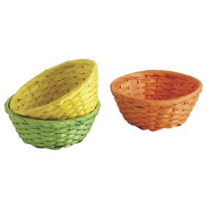 Photo CCF1900 : Round stained  bamboo basket