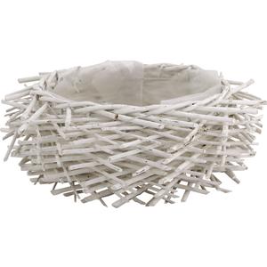 Photo CCO6961P : White lacquered willow basket