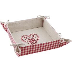 Photo CCO7030 : Corbeille en tissu motif coeur