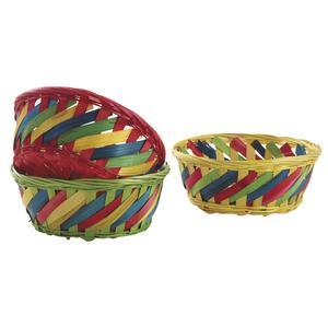 Photo CCO8270 : Round multicolored bamboo basket