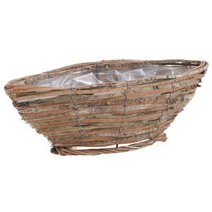 Photo CCO8530P : Boat-shaped basket with bark