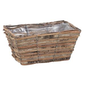Photo CCO8540P : Rectangular basket with bark