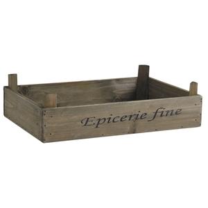 Photo CCO8690 : Stained wood rectangular basket