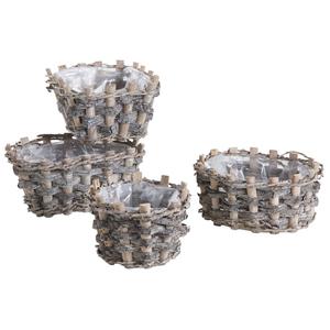 Photo CCO870SP : Willow and stained wood baskets