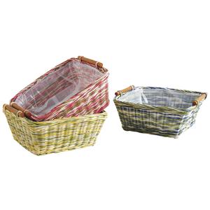 Photo CCO8920P : Stained rattan square basket