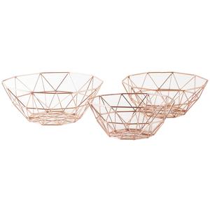 Photo CCO901S : Copper-colored metal baskets