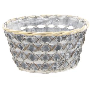 Photo CCO9240P : Round willow and wood basket