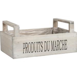 Photo CDA4360P : Wood basket with printing Produits du marché