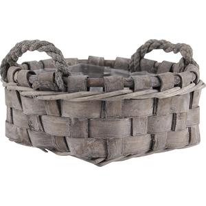 Photo CDA468SP : Wood baskets with rope handles