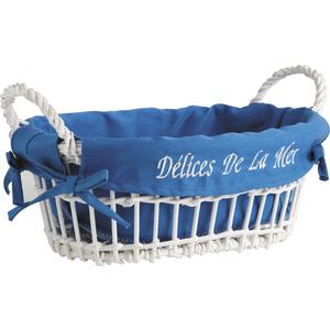 Photo CDA4800C : White lacquered willow basket