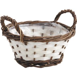 Photo CDA5030P : Unpeeled willow and lacquered wood basket