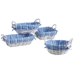 Photo CDA5690C : Lacquered willow and wood basket