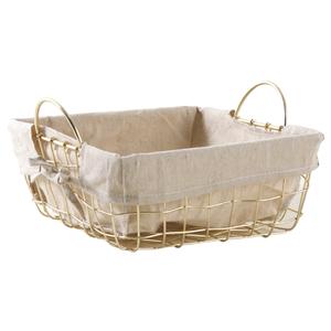 Photo CDA5810J : Square gold color metal basket