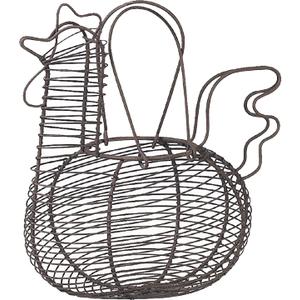 Photo CFA1010 : Rusty wire hen basket