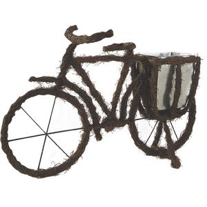 Photo CFA1940 : Corbeille vélo en rotin et zinc