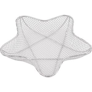 Photo CFA2440 : Silver metal star flat basket