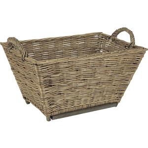 Photo CLI1591 : Panière à linge en osier vieilli