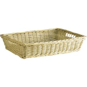 Photo CMA1581 : Rectangular white willow basket