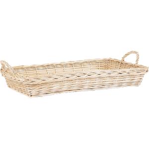 Photo CMA1690 : Rectangular white willow basket