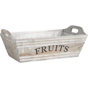 Photo CMA2890P : Rectangular wood basket with printing Fruits