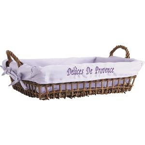 Photo CMA3410C : Rectangular unpeeled willow basket