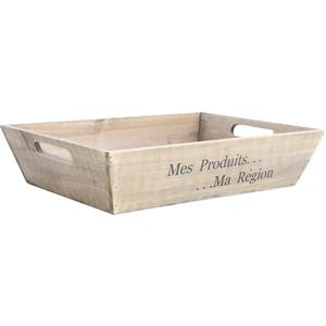 Photo CMA3430 : Rectangular wood basket with printing