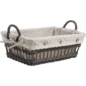 Photo CMA3540J : Rectangular grey willow basket