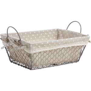 Photo CMA3560J : Rectangular grey wire basket