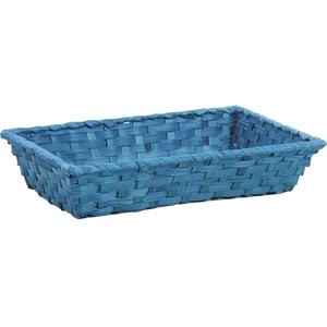 Photo CMA3810 : Rectangular blue stained bamboo basket
