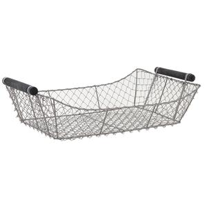 Photo CMA4030 : Taupe grey lacquered wire basket