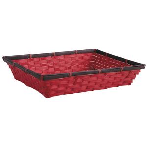 Photo CMA4260 : Rectangular red bamboo basket