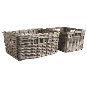 Photo CMA428S : Grey pulut rattan storage baskets