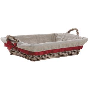 Photo CMA4580J : Stained half willow rectangular basket