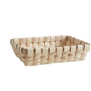 Photo CMA4591 : Natural wood rectangular basket