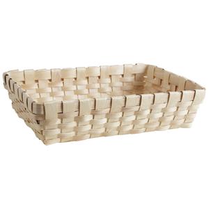 Photo CMA4592 : Natural wood rectangular basket