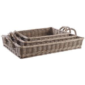 Photo CMA460S : Stained willow rectangular baskets