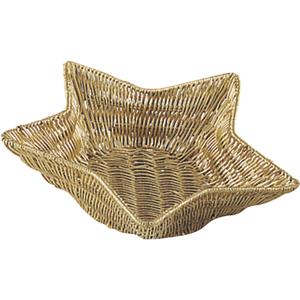 Photo CNO1532 : Star-shaped gold painted fern basket