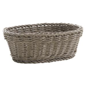 Photo CPA1830 : Taupe grey polyrattan oval basket