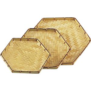 Photo CPL1132 : Corbeille plate en bambou