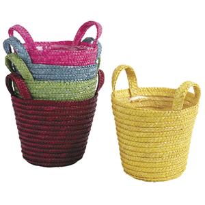 Photo CPO1461P : Round straw pot with 2 ear handles