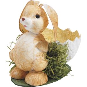 Photo CPQ1150 : Corbeille lapin de Pâques en papier corde