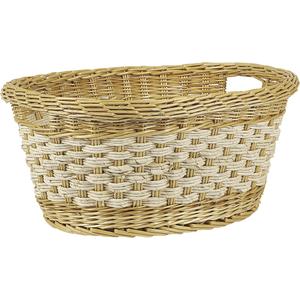 Photo CRA259S : Willow and corn husk storage baskets